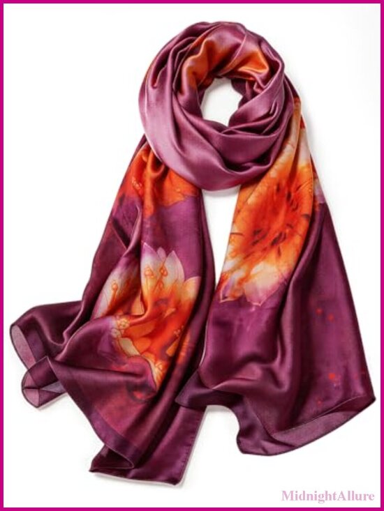 Large Silk Feeling Satin Scarf Shawl Wrap Headscarf